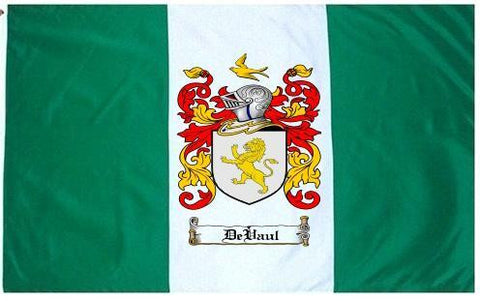 Devaul family crest coat of arms flag