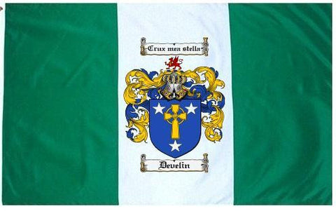 Develin family crest coat of arms flag