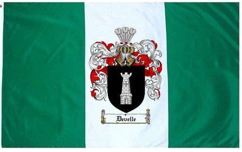 Develle family crest coat of arms flag