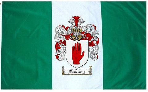 Devenny family crest coat of arms flag