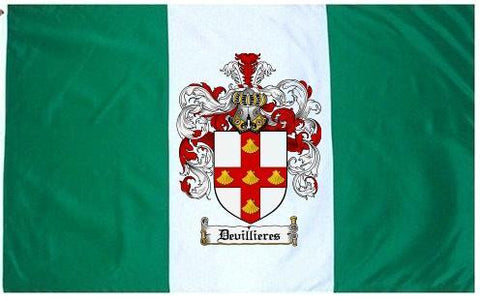 Devillieres family crest coat of arms flag