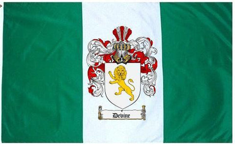 Devine family crest coat of arms flag