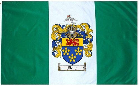 Devy family crest coat of arms flag