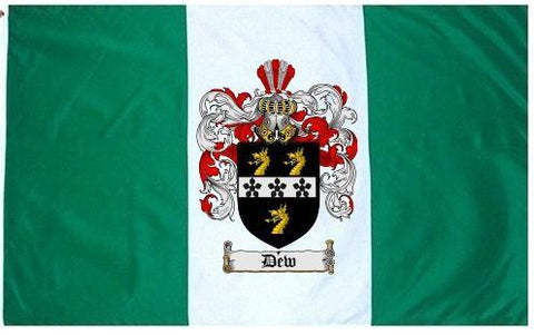 Dew family crest coat of arms flag