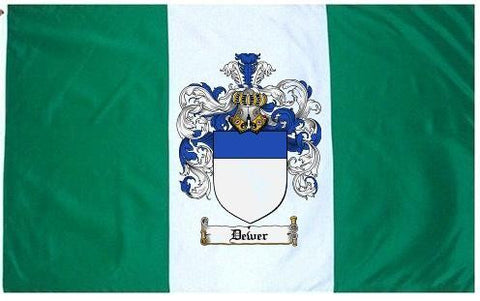 Dewer family crest coat of arms flag