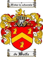 Dewolfe coat of arms family crest download