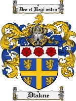 Diakne coat of arms family crest download