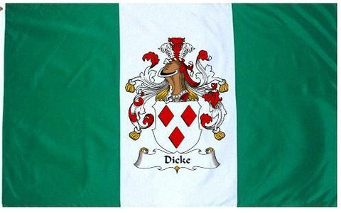 Dicke family crest coat of arms flag
