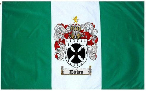 Dicken family crest coat of arms flag