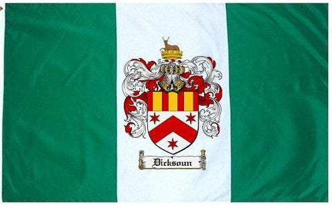 Dicksoun family crest coat of arms flag