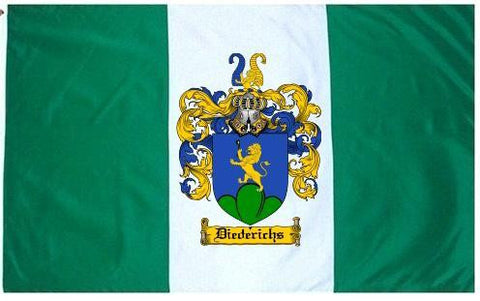 Diederichs family crest coat of arms flag