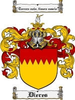 Dieres coat of arms family crest download