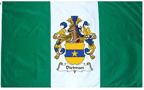 Dietman family crest coat of arms flag