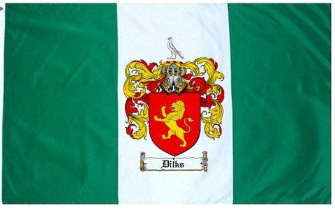 Dilks family crest coat of arms flag