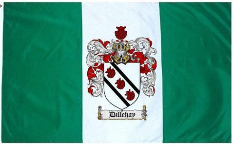 Dillehay family crest coat of arms flag