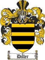 Diller coat of arms family crest download