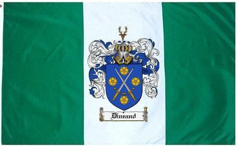 Dineand family crest coat of arms flag