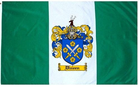 Dineen family crest coat of arms flag