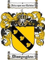 Dissyngton coat of arms family crest download