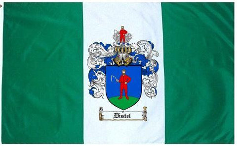 Distel family crest coat of arms flag