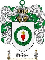 Ditzler coat of arms family crest download