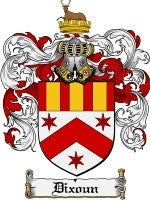 Dixoun coat of arms family crest download