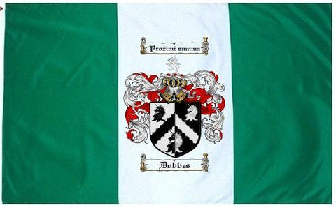 Dobbes family crest coat of arms flag
