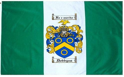 Dobbyns family crest coat of arms flag
