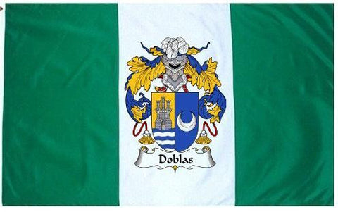 Doblas family crest coat of arms flag