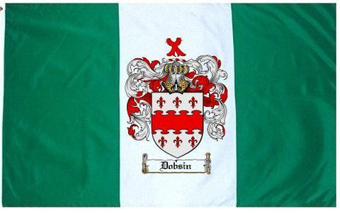 Dobsin family crest coat of arms flag