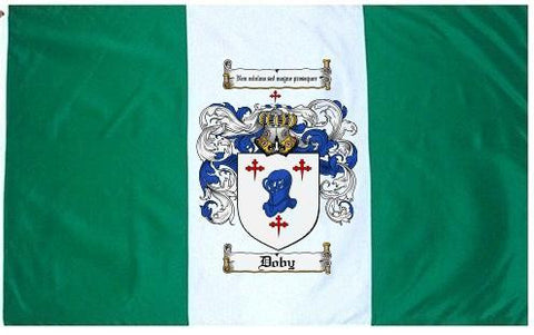 Doby family crest coat of arms flag