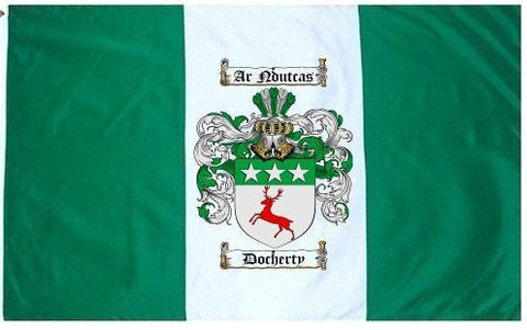 Docherty family crest coat of arms flag