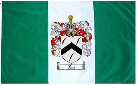 Doe family crest coat of arms flag