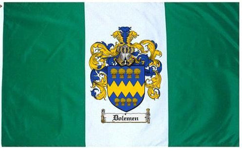 Dolemen family crest coat of arms flag