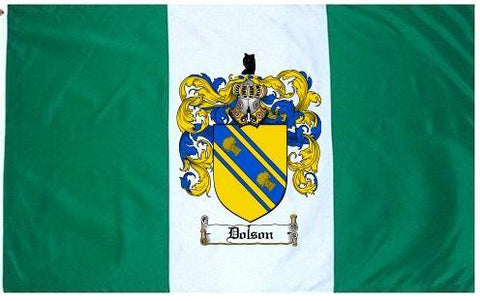 Dolson family crest coat of arms flag