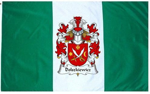 Dolszkiewicz family crest coat of arms flag