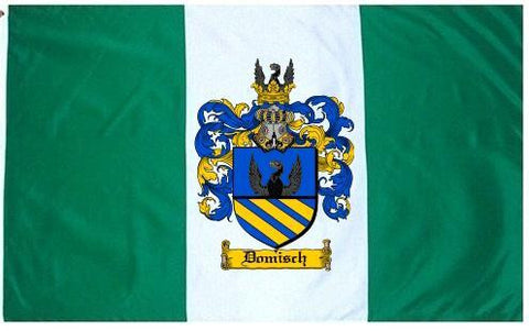 Domisch family crest coat of arms flag