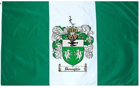 Donaghie family crest coat of arms flag