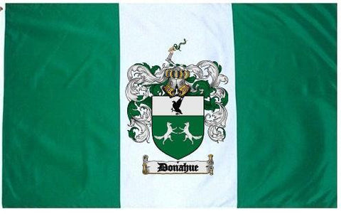 Donahue family crest coat of arms flag