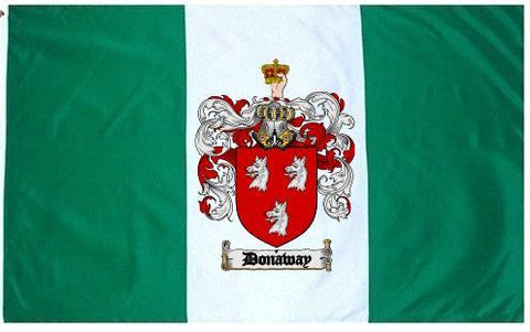 Donaway family crest coat of arms flag