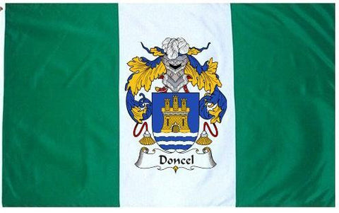 Doncel family crest coat of arms flag