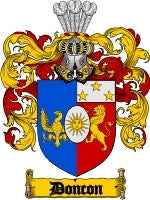 Doncon coat of arms family crest download