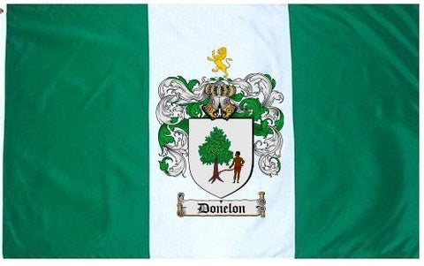 Donelon family crest coat of arms flag