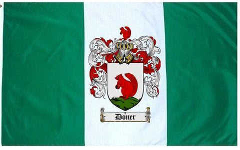 Doner family crest coat of arms flag