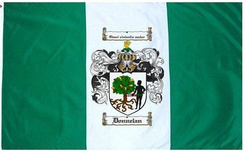 Donnelan family crest coat of arms flag