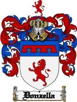 Donzella coat of arms family crest download