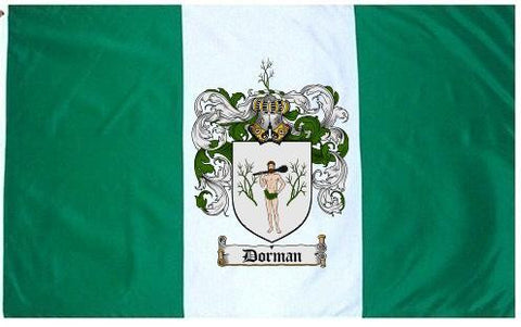 Dorman family crest coat of arms flag