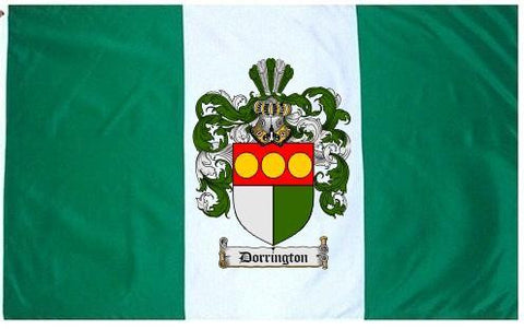 Dorrington family crest coat of arms flag