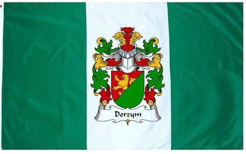 Dorzym family crest coat of arms flag