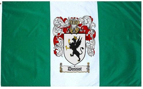 Dossot family crest coat of arms flag